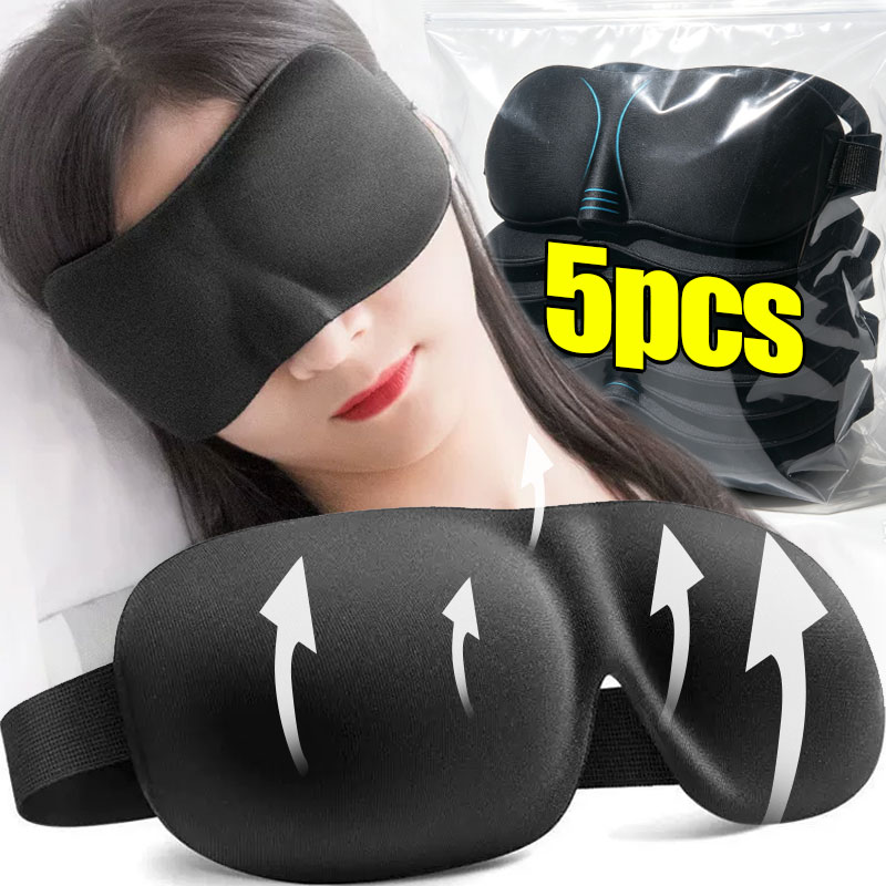 Sleep Eye Mask 3D - 横向き寝用遮光3Dアイマスク、睡眠用ナイトブラインドフォールド。ゼロアイプレッシャー、飛行機旅行の必需品。