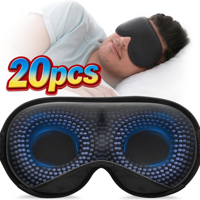 Sleep Eye Mask 3D - 重みのある睡眠用アイマスク 3D立体型遮光アイマスク 調節可能なストラップ付き 旅行用アイカバー 目隠し
