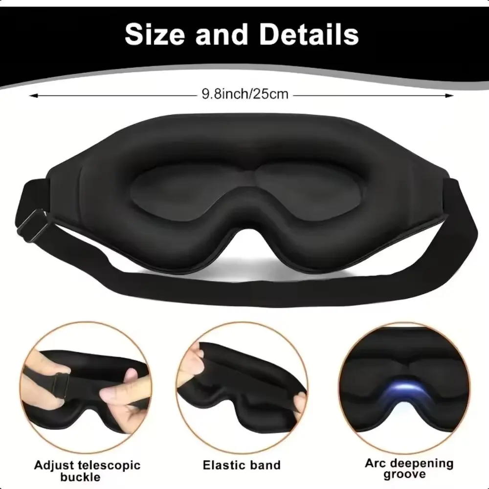 3Dアイマスク、快適で通気性のあるノーズパッド付き睡眠マスク - Sleep Eye Mask 3D のレビューと価格