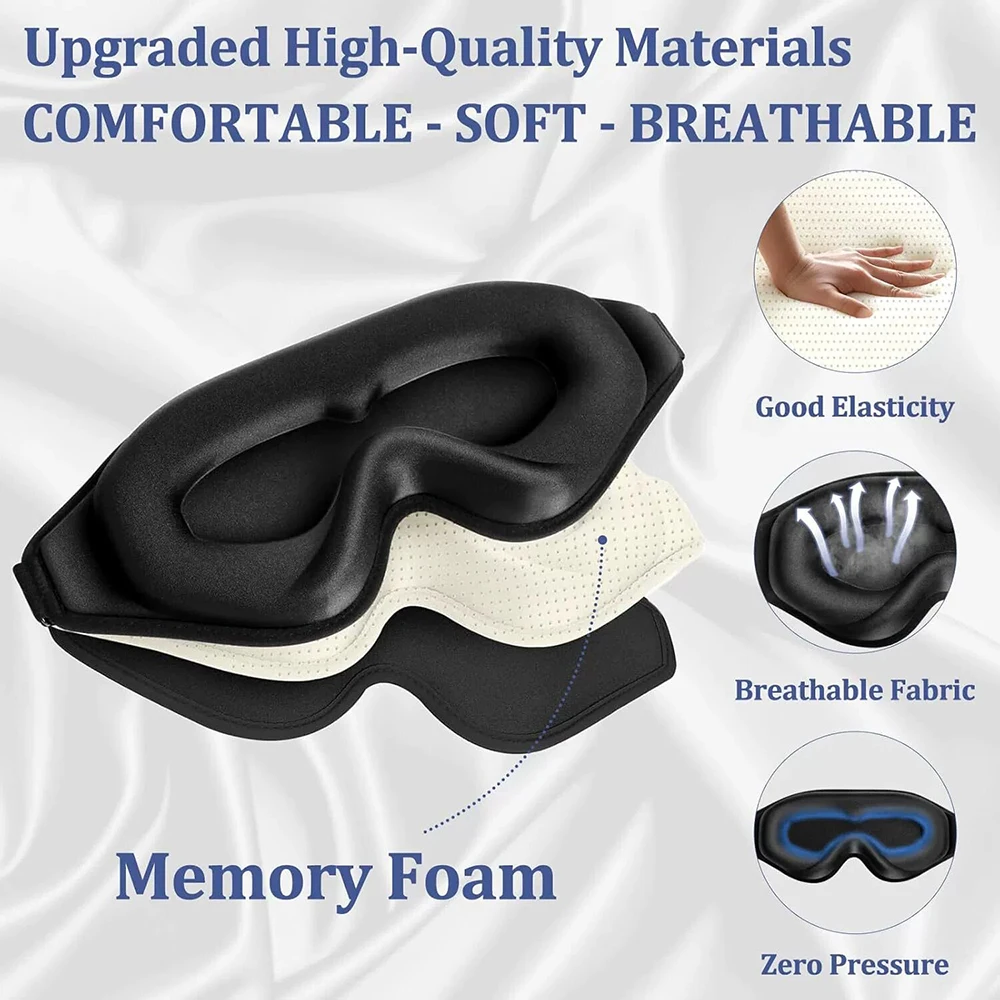 3Dアイマスク、快適で通気性のあるノーズパッド付き睡眠マスク - Sleep Eye Mask 3D のレビューと価格