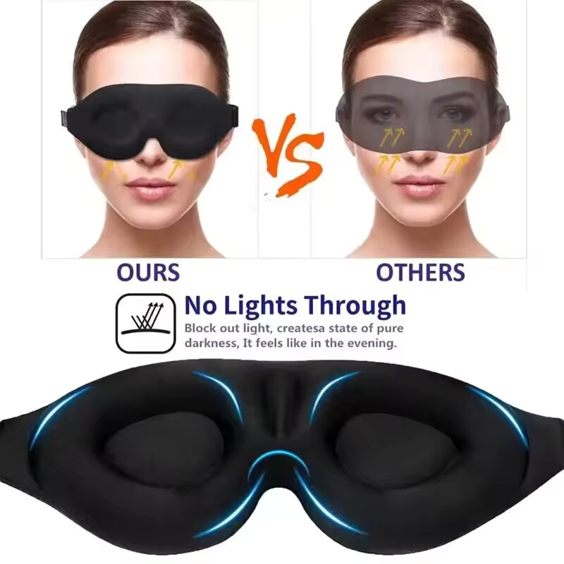 3Dスリーピングマスク 光遮断 睡眠用アイマスク 柔らかい睡 - Sleep Eye Mask 3D のレビューと価格
