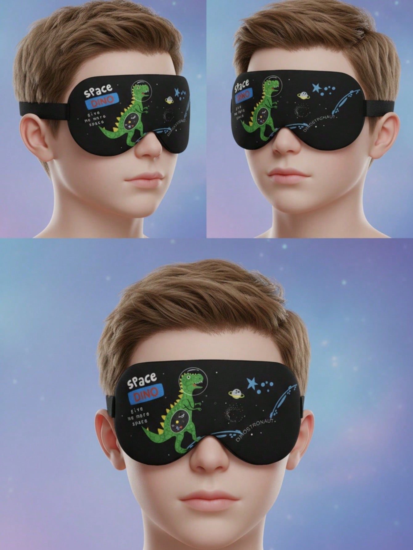 3 個子供大人用 3D ステレオ睡眠アイマスク恐竜ユニコーン - Sleep Eye Mask 3D のレビューと価格