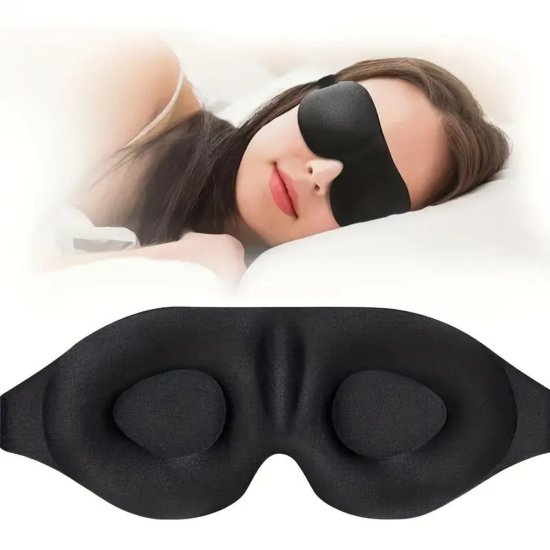 3D立体形状記憶フォーム睡眠マスク 男女兼用 溝型設計 遮光 - Sleep Eye Mask 3D のレビューと価格
