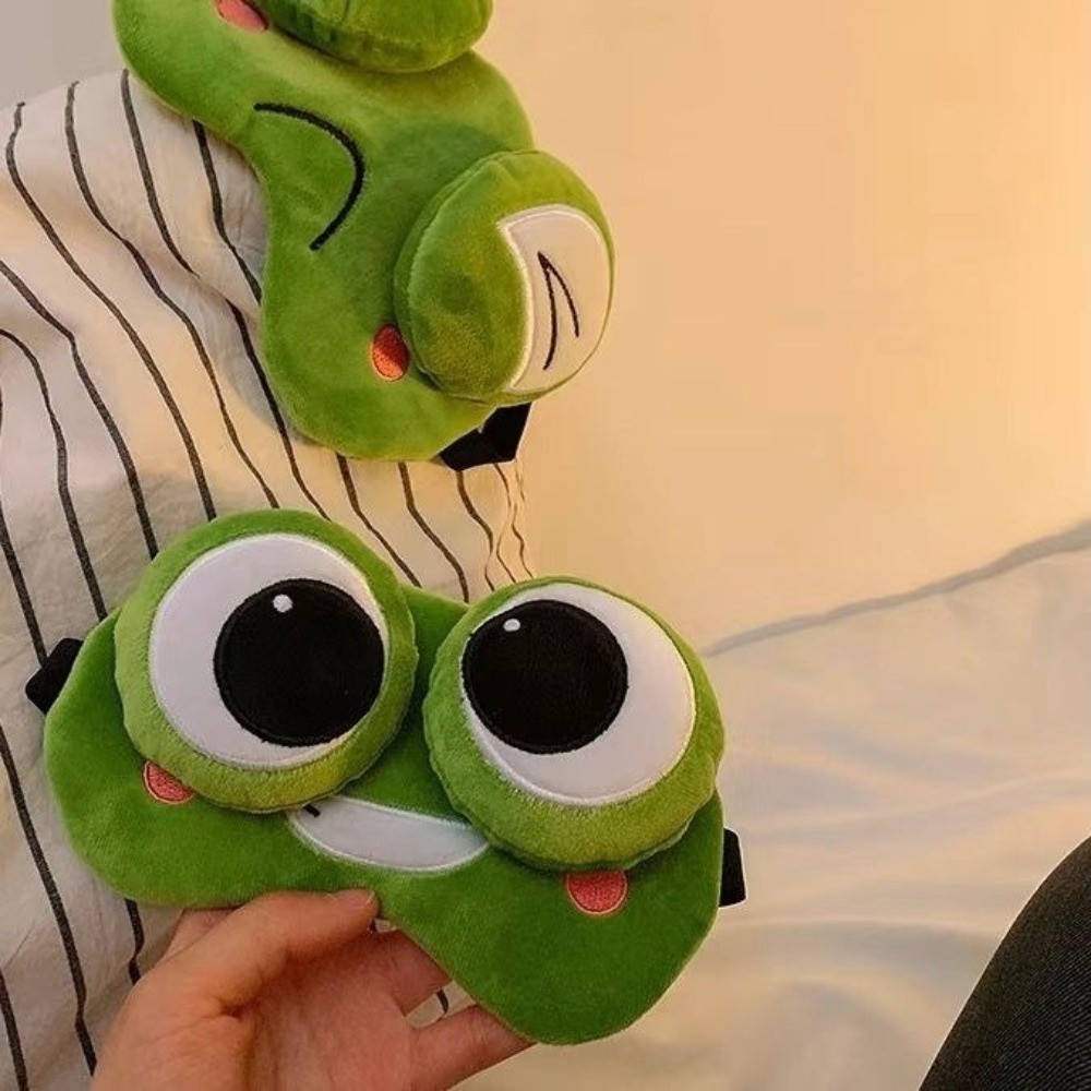 かわいいカエルのカートゥーン柄スリープアイマスク、肌に優しく - Sleep Eye Mask 3D のレビューと価格