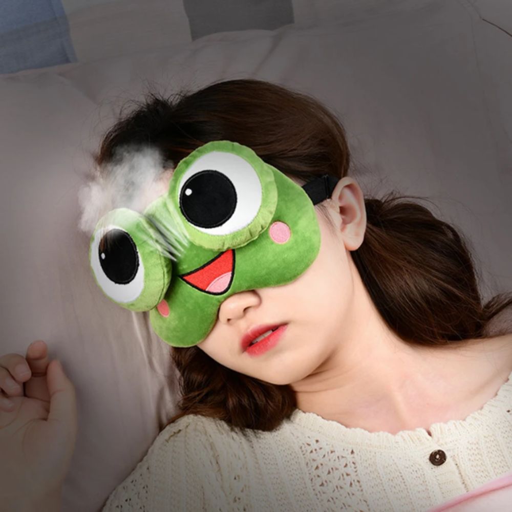 かわいいカエルのカートゥーン柄スリープアイマスク、肌に優しく - Sleep Eye Mask 3D のレビューと価格