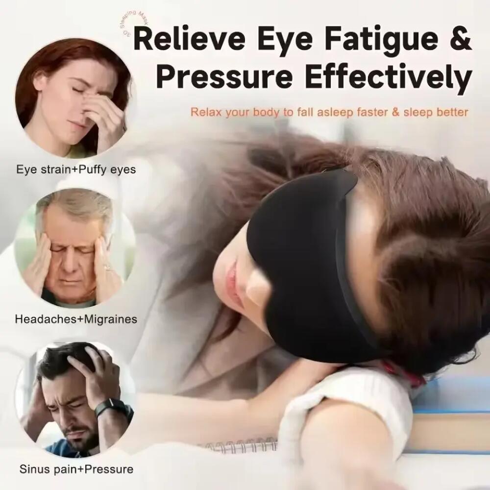 新しい 3D スリープアイマスク立体視男性用と女性用遮光スリ - Sleep Eye Mask 3D のレビューと価格
