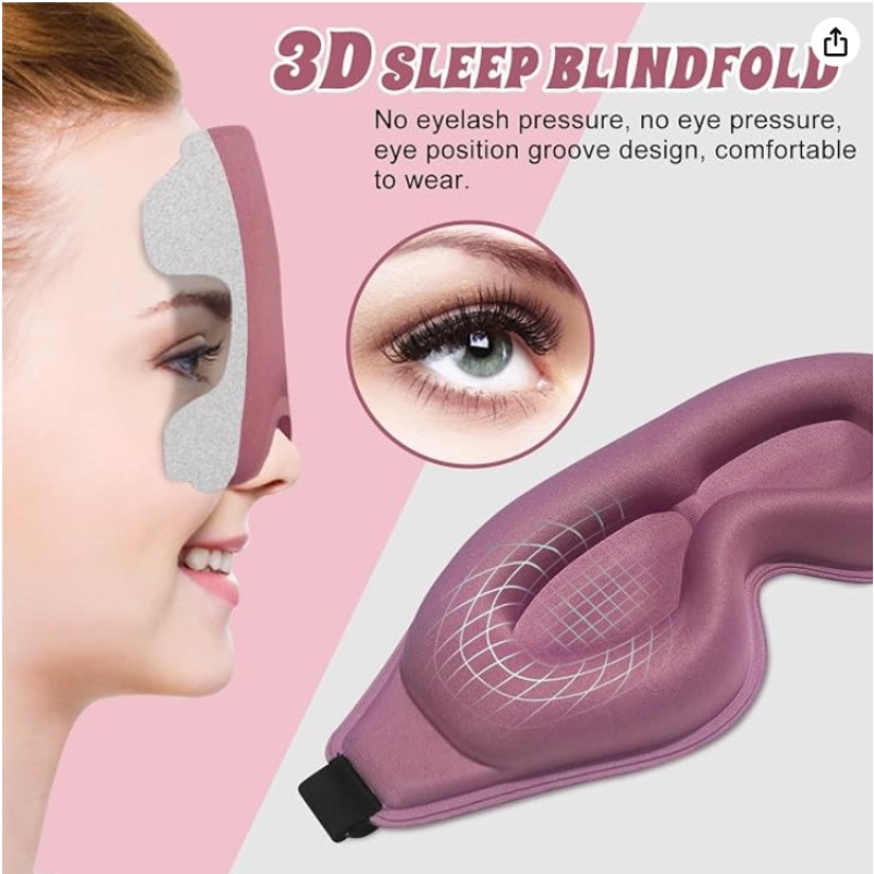 2パック 3Dアドバンスドアイマスク 睡眠用、超繊細で肌に優 - Sleep Eye Mask 3D のレビューと価格