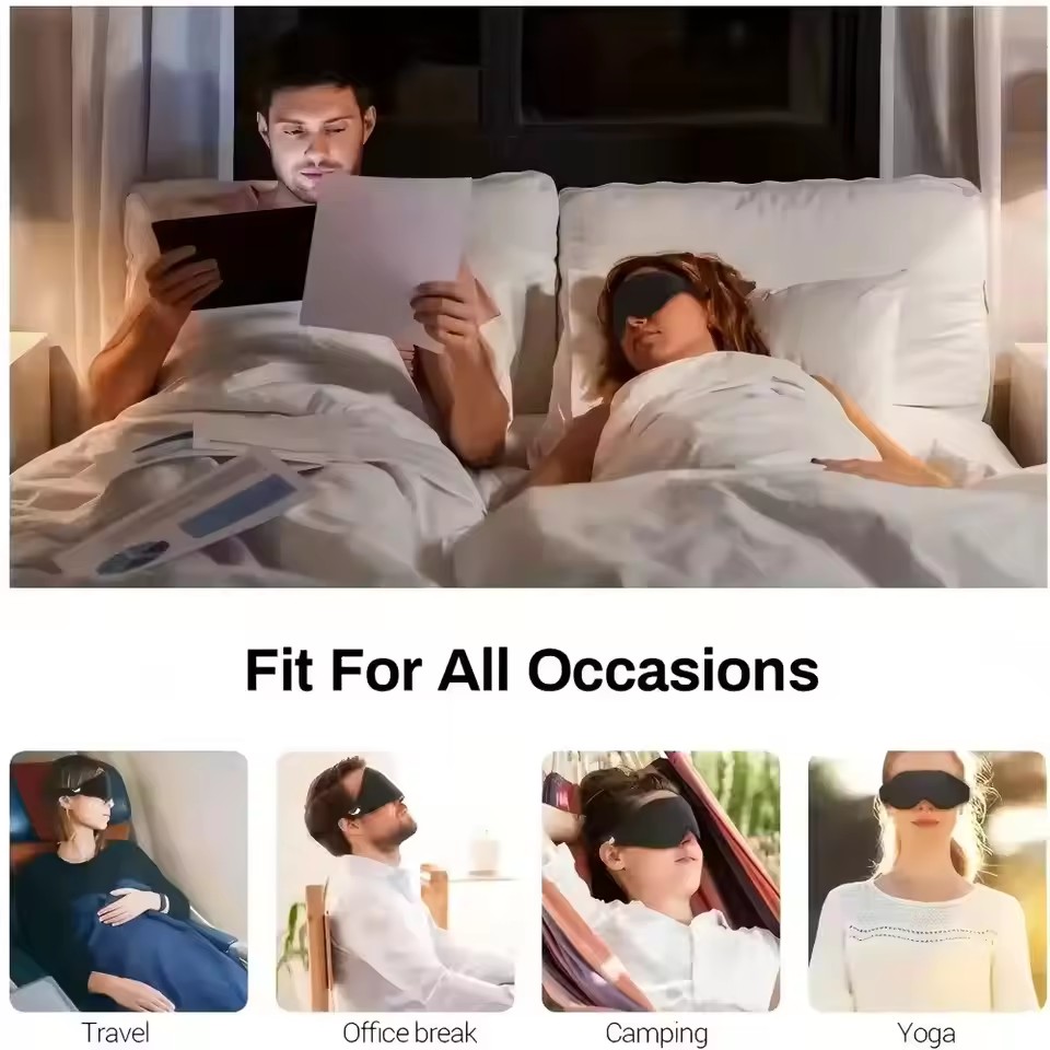 3Dアイマスク、快適で通気性のあるスリープマスク、ノーズパッ - Sleep Eye Mask 3D のレビューと価格