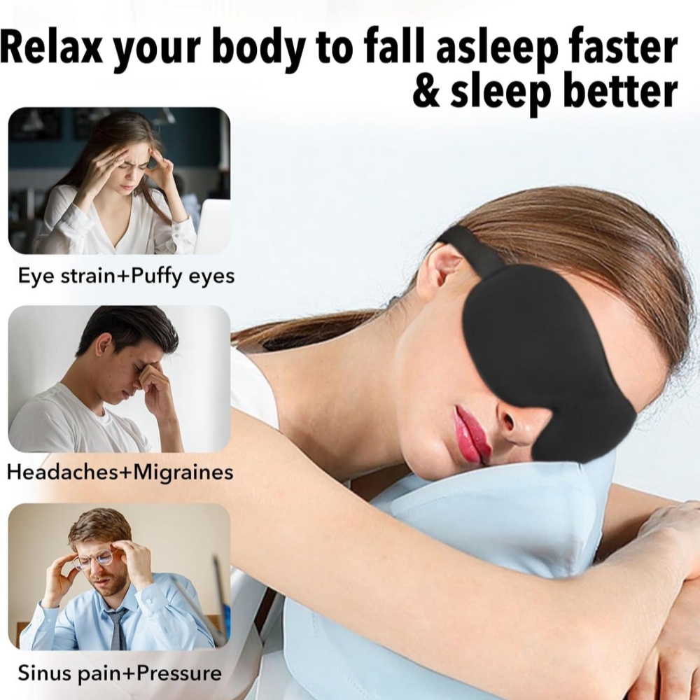 3D睡眠マスク 目隠し 睡眠補助 ソフトメモリーフォーム ア - Sleep Eye Mask 3D のレビューと価格