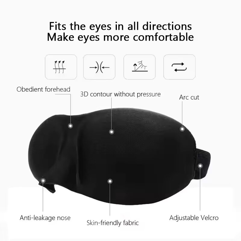 睡眠用アイマスク 3D立体型カップ 目隠し 凹型成形 夜間睡 - Sleep Eye Mask 3D のレビューと価格