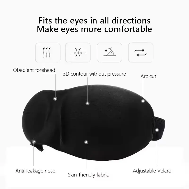 睡眠用アイマスク 3D立体カップ型 盲眼パッド 凹型モールド - Sleep Eye Mask 3D のレビューと価格