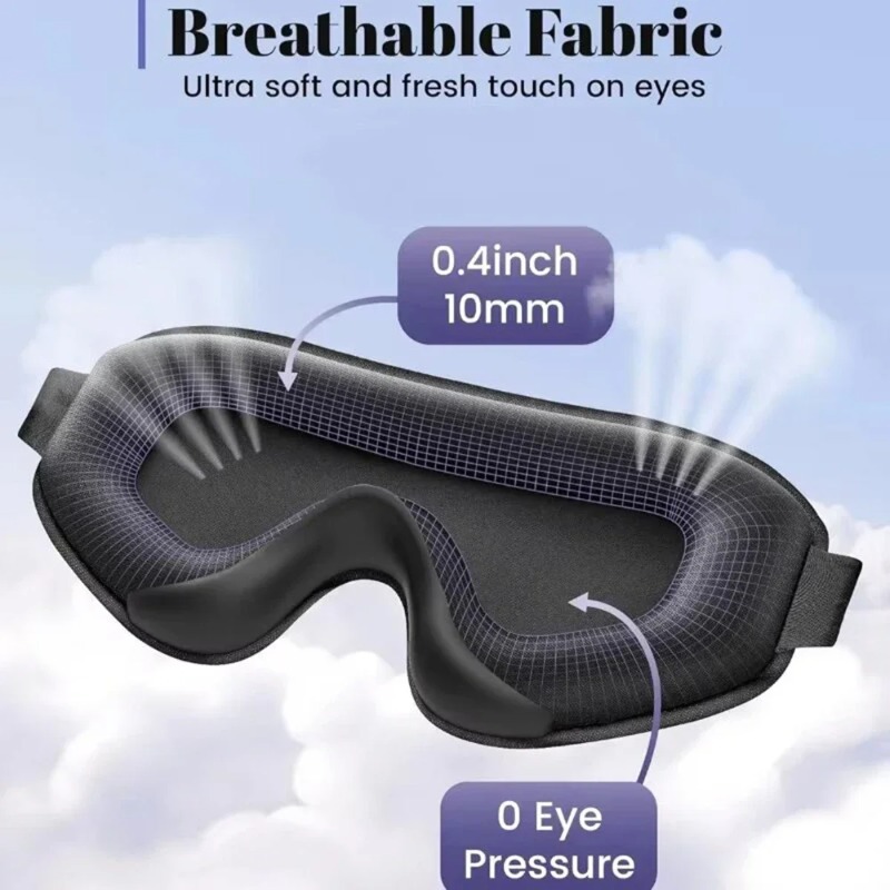 睡眠用遮光アイマスク - 3D通気性ソフト快適アイマスク - - Sleep Eye Mask 3D のレビューと価格